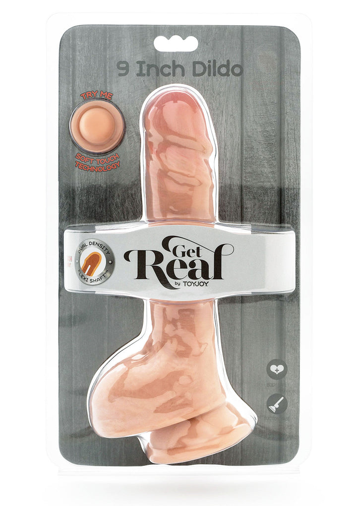 Dual Density Dildo TPE 23 cm - Huidskleur - afbeelding 3