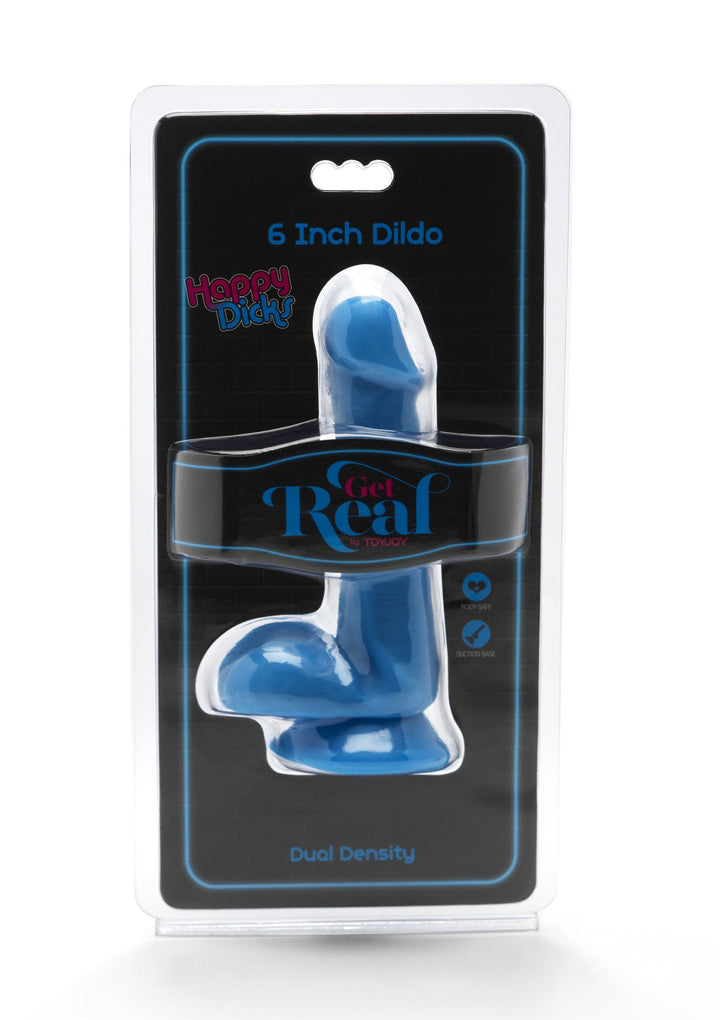 Happy Dicks Dildo PVC 15 cm - Blauw - afbeelding 2