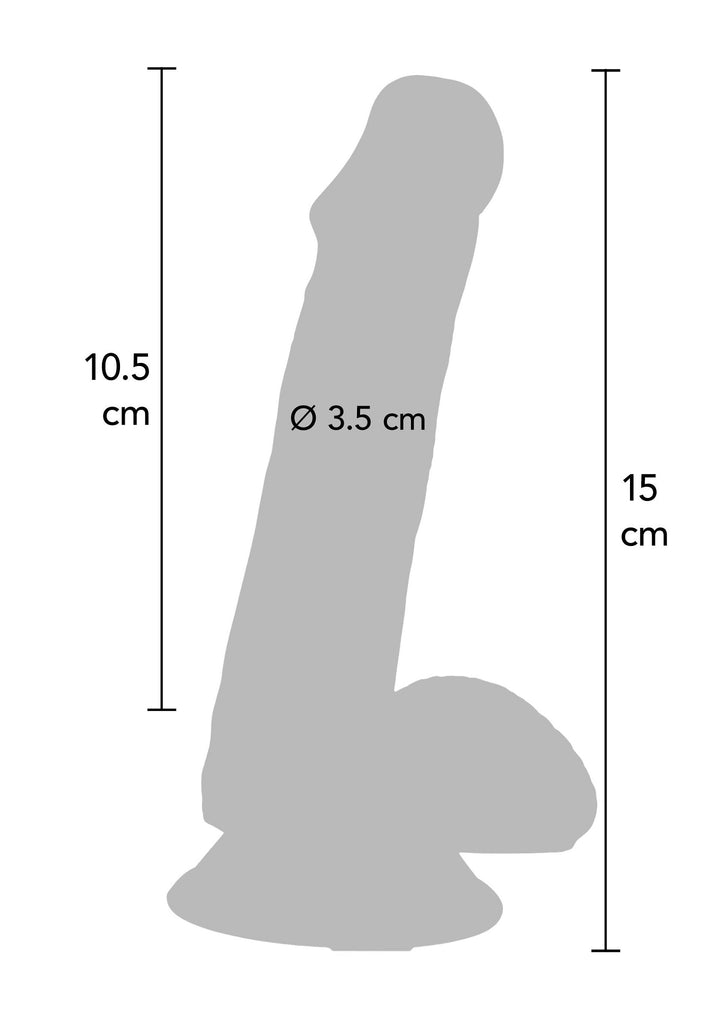 Happy Dicks Dildo PVC 15 cm - Blauw - afbeelding 3