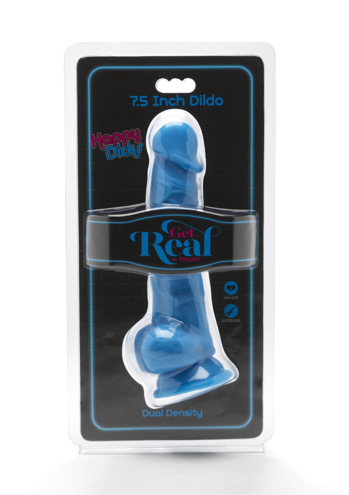 Happy Dicks Dildo PVC 19 cm - Blauw - afbeelding 2