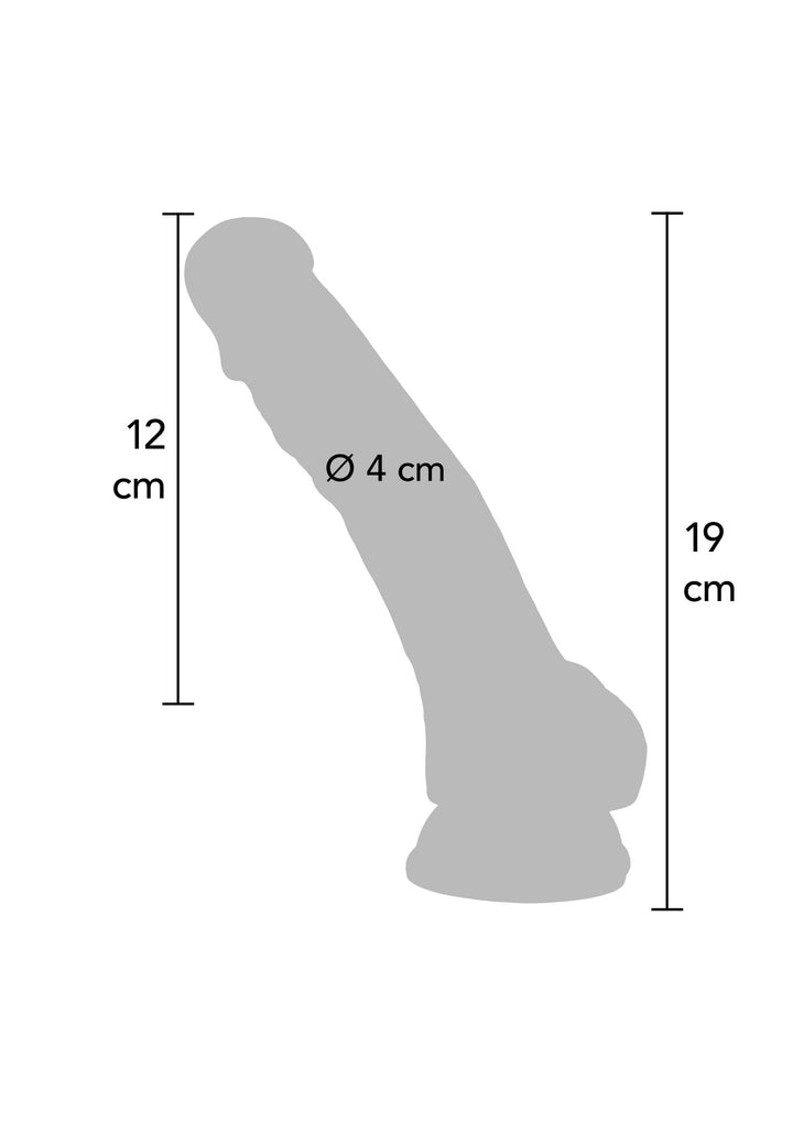 Happy Dicks Dildo PVC 19 cm - Blauw - afbeelding 3