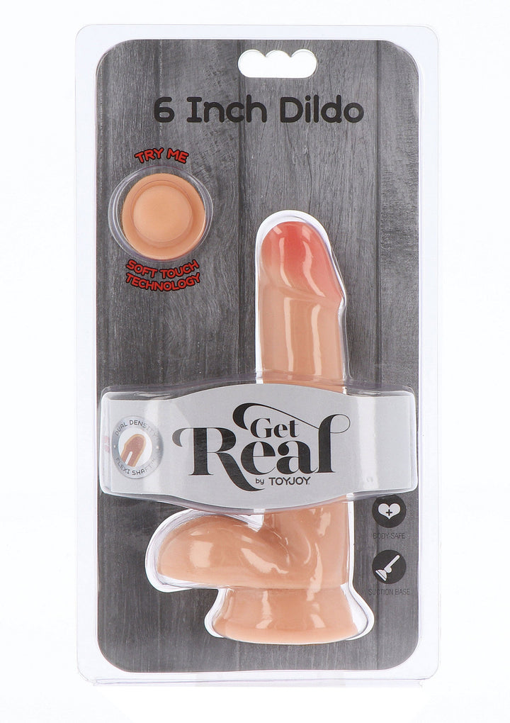 Dual Density Dildo TPE 17 cm - Huidskleur - afbeelding 3