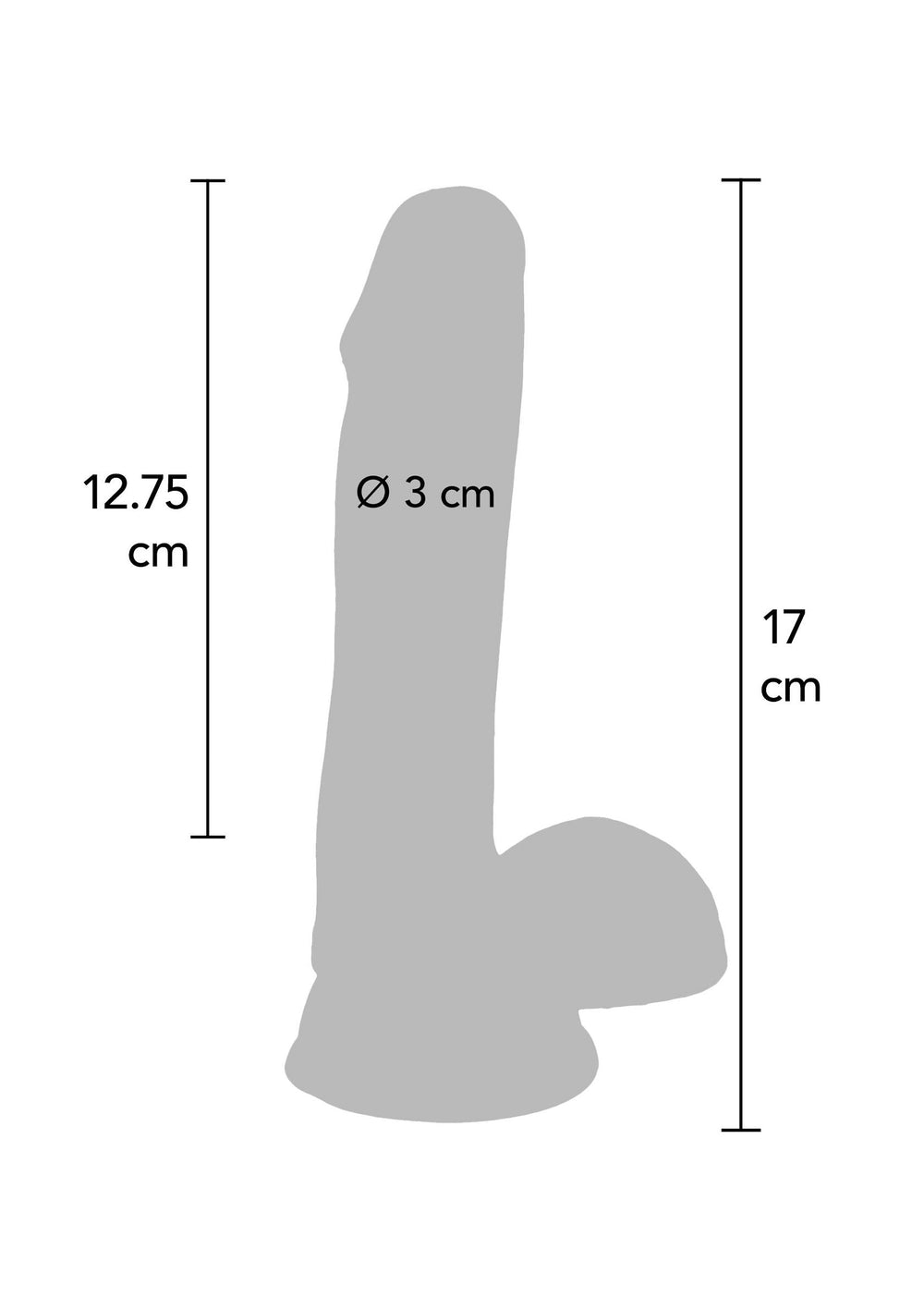 Dual Density Dildo TPE 17 cm - Huidskleur - afbeelding 2