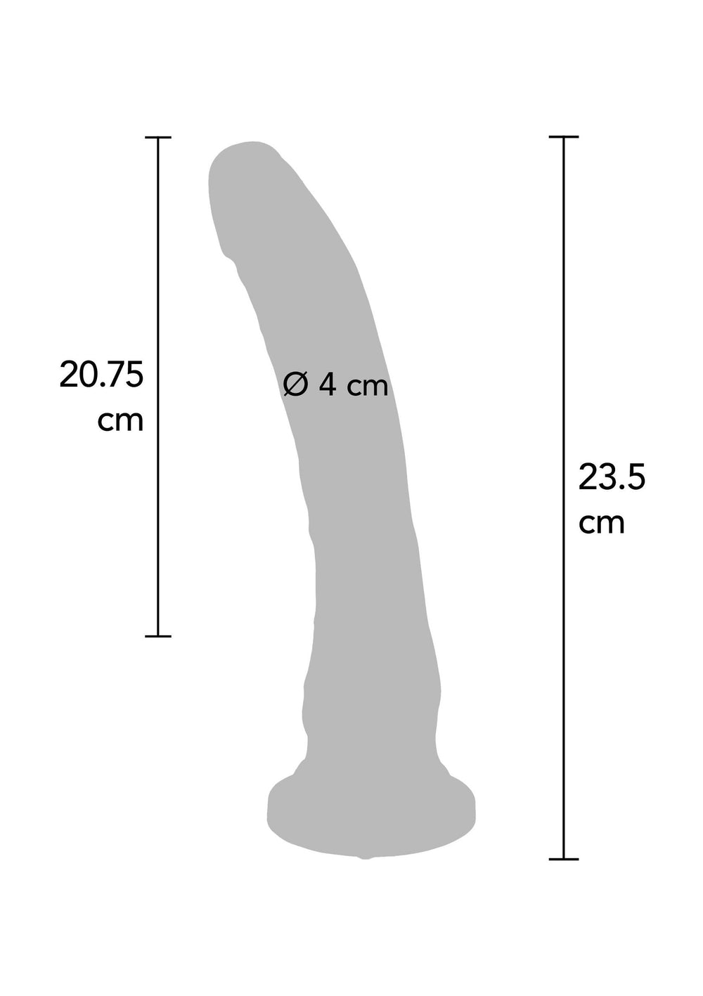Dual Density Dong TPE 23.5 cm - Huidskleur - afbeelding 2