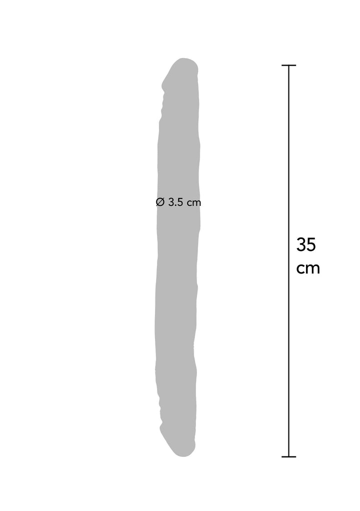 Double Dong PVC 35 cm - Huidskleur - afbeelding 2