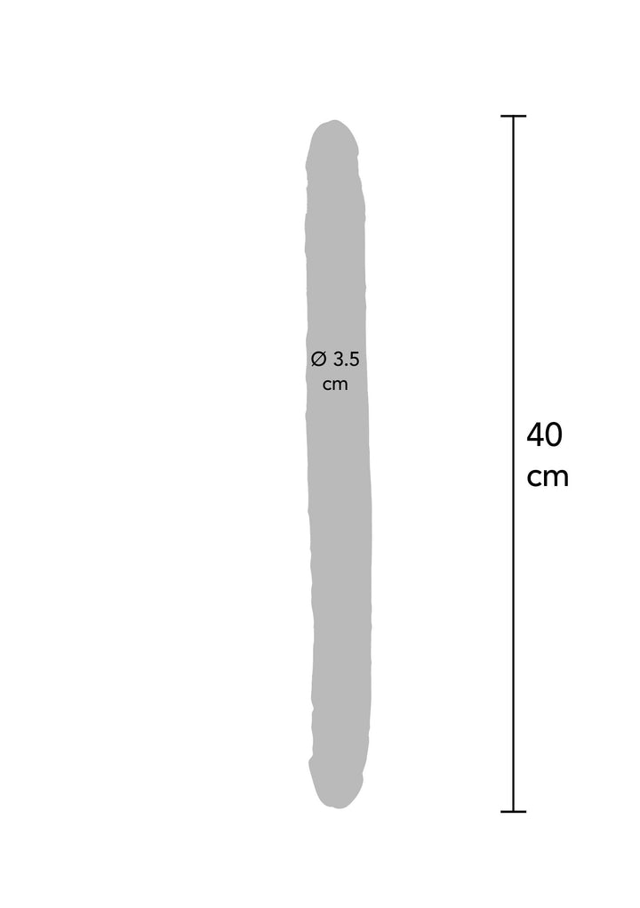 Double Dong PVC 40 cm - Huidskleur - afbeelding 2