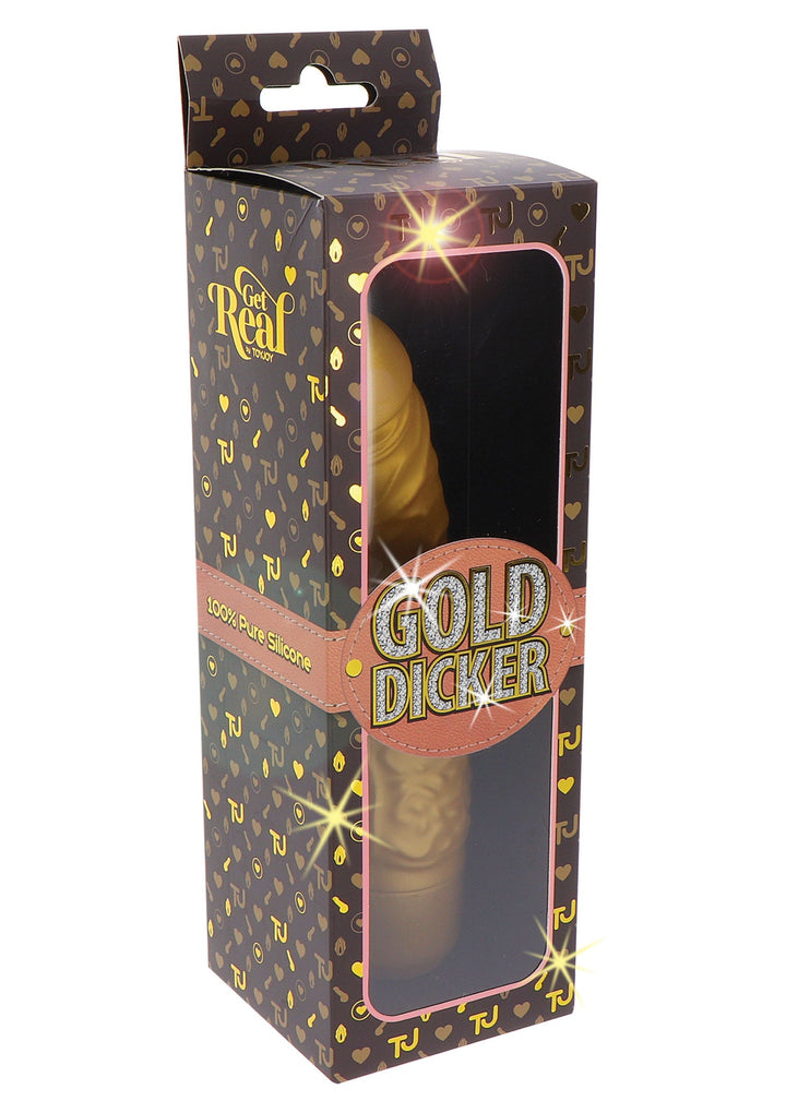 Gold Dicker Original Vibrator 20 cm - Goud - afbeelding 3