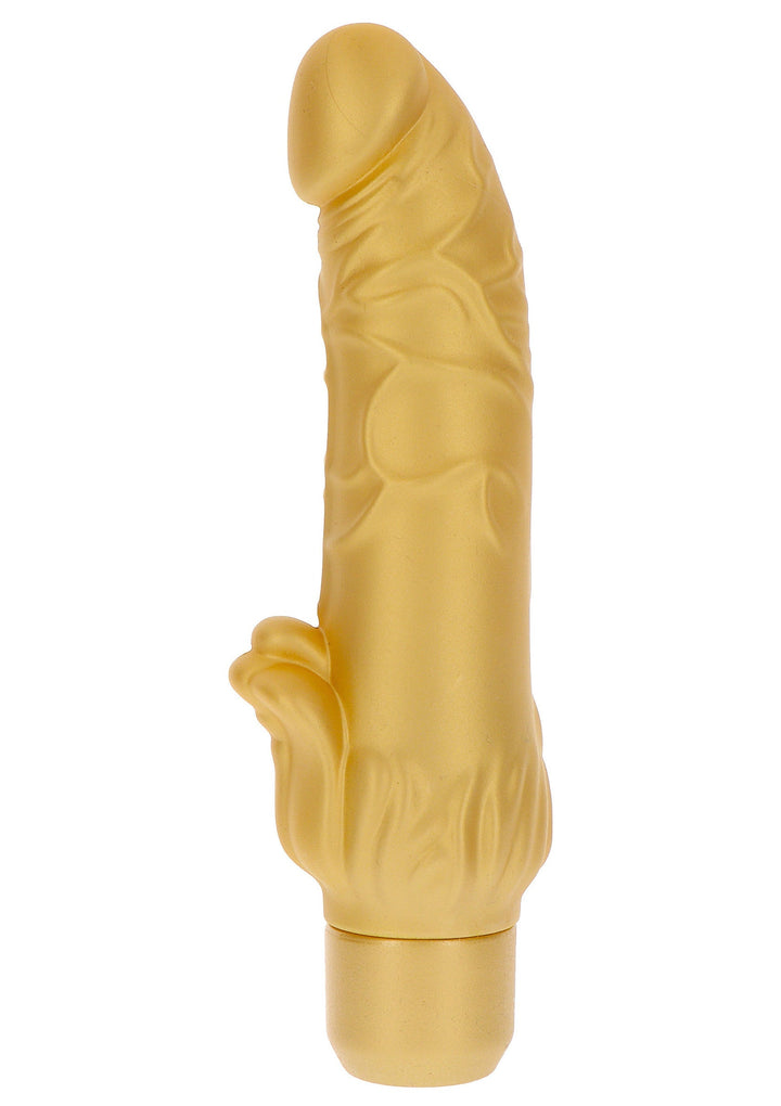 Gold Dicker Stim Vibrator 22 cm - Goud - afbeelding 6