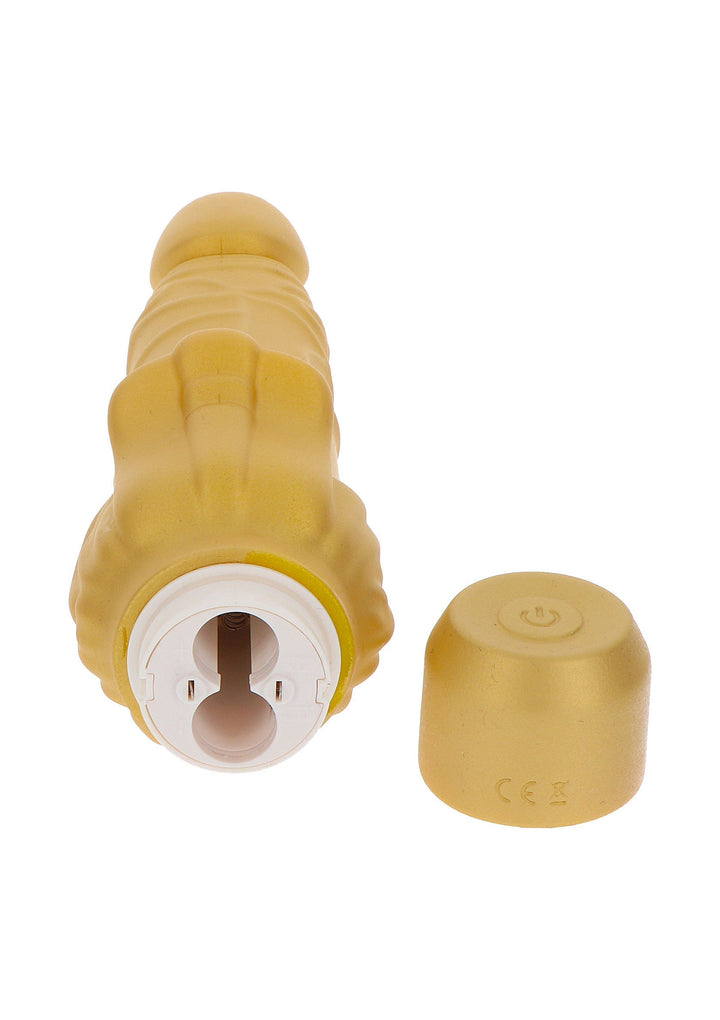 Gold Dicker Stim Vibrator 22 cm - Goud - afbeelding 9