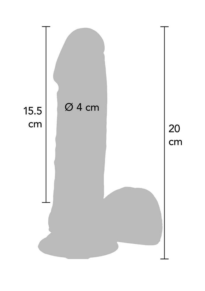 Dildo Silicone 20 cm - Huidskleur - afbeelding 4