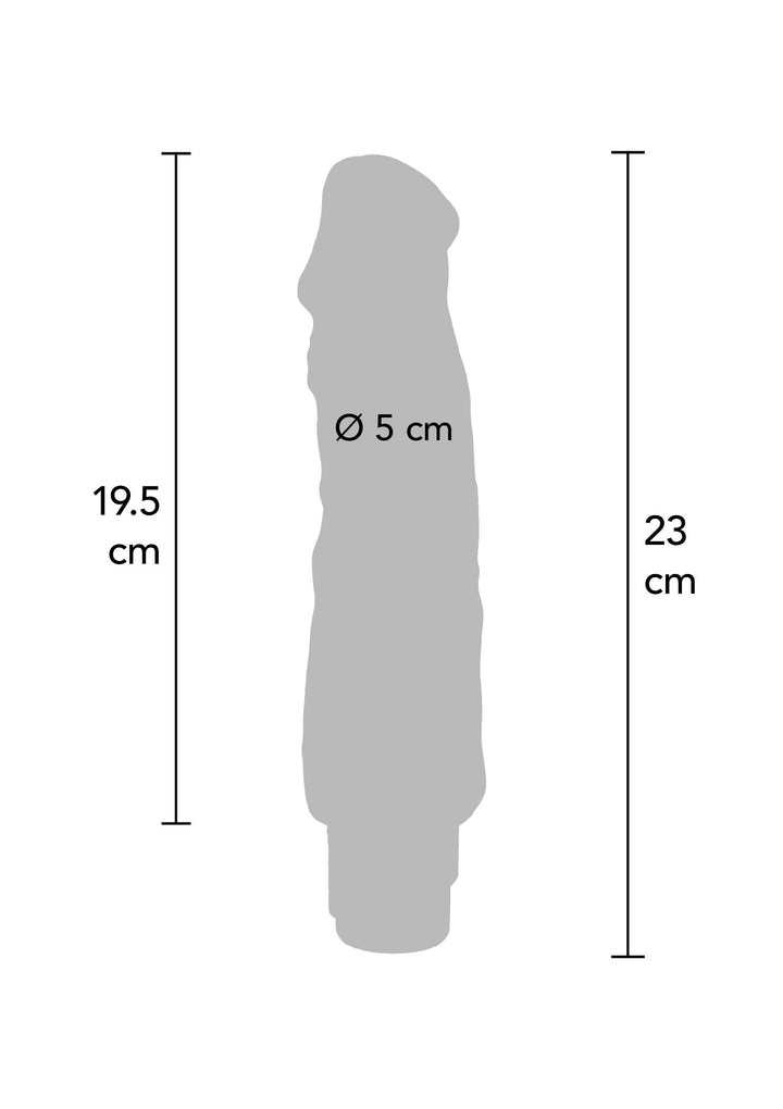 Dual Density Vibrator TPE 23 cm - Huidskleur - afbeelding 4