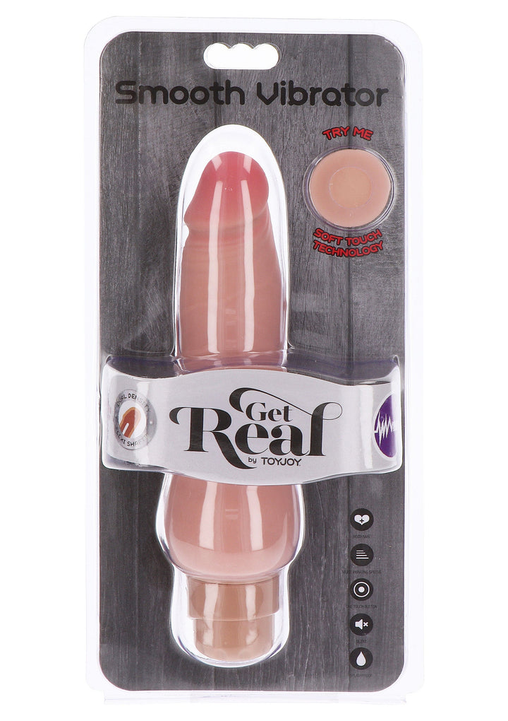 Dual Density Vibrator TPE 22.5 cm - Huidskleur - afbeelding 3