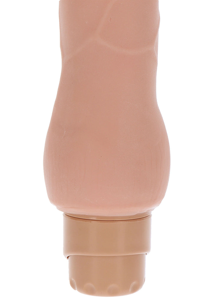 Dual Density Vibrator TPE 22.5 cm - Huidskleur - afbeelding 2