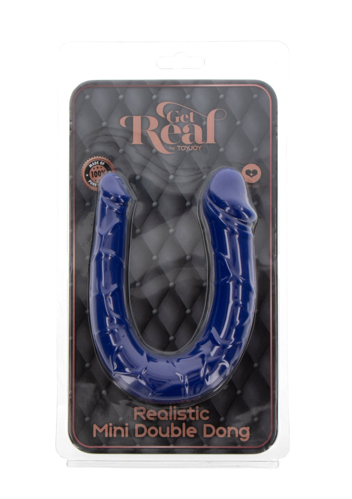 Double Dong Realistic Mini Silicone - Blauw - afbeelding 4