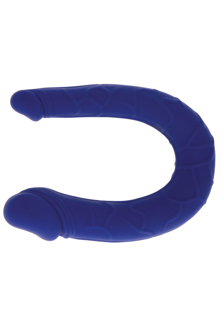 Double Dong Realistic Mini Silicone - Blauw - afbeelding 2