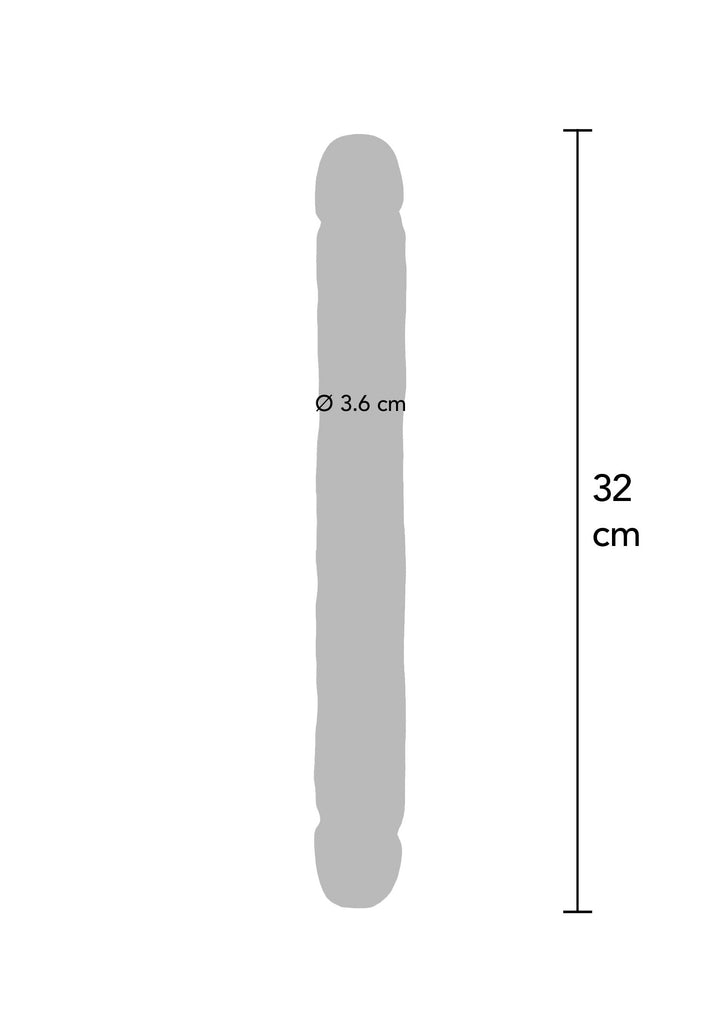 Double Dong PVC 32 cm - Huidskleur - afbeelding 4
