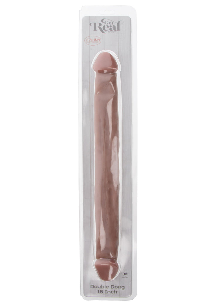 Double Dong PVC 45 cm - Huidskleur - afbeelding 3