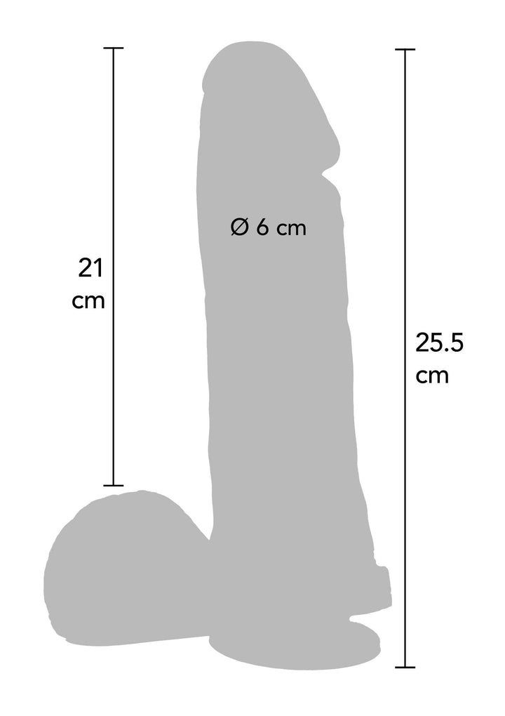 Extreme XL Dildo PVC 25.5 cm - Huidskleur - afbeelding 4