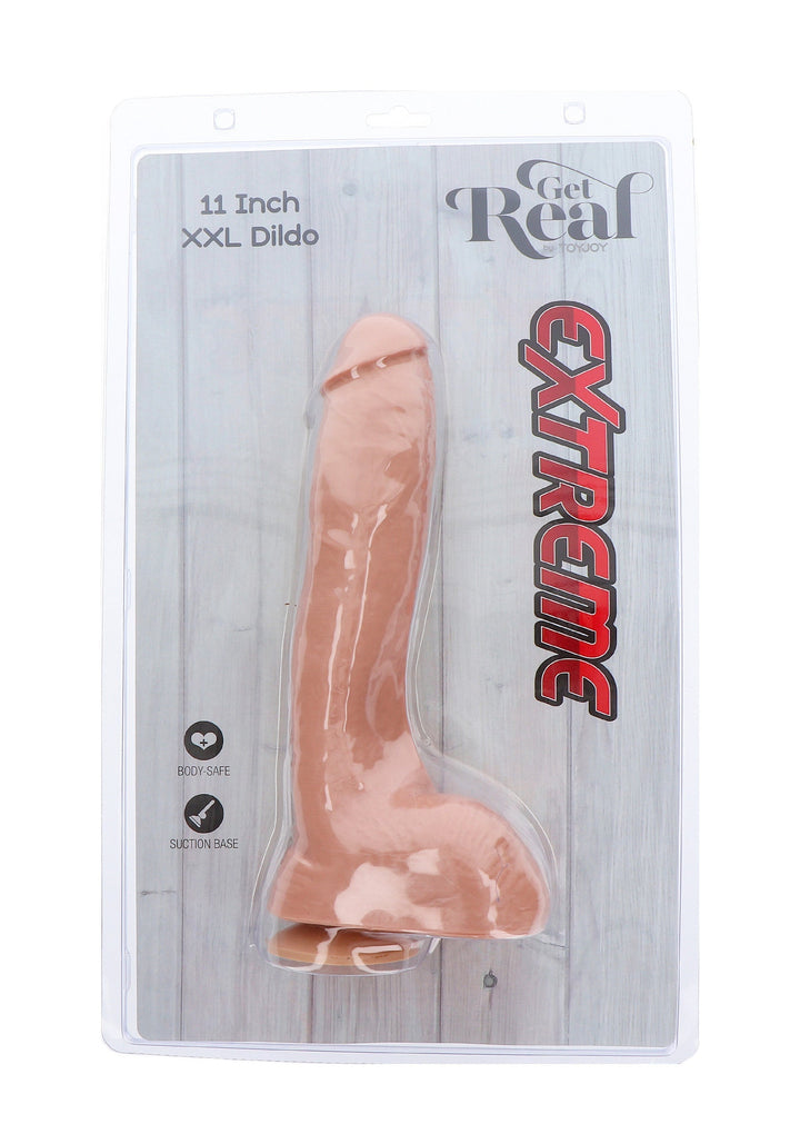 Extreme XXL Dildo PVC 28 cm - Huidskleur - afbeelding 3