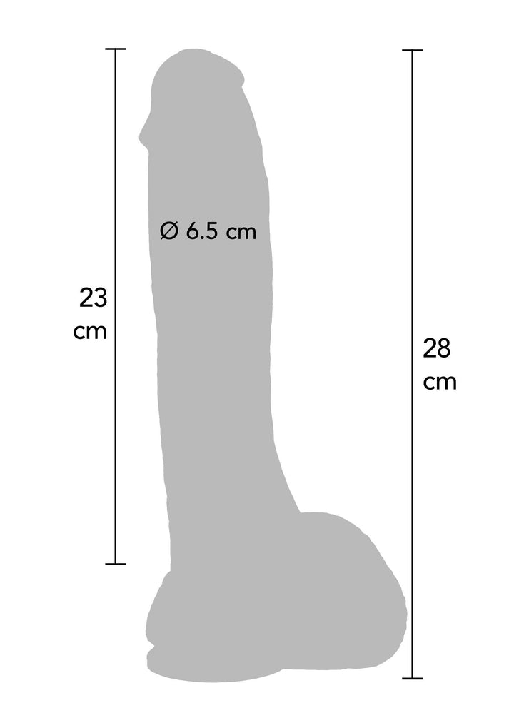 Extreme XXL Dildo PVC 28 cm - Huidskleur - afbeelding 4