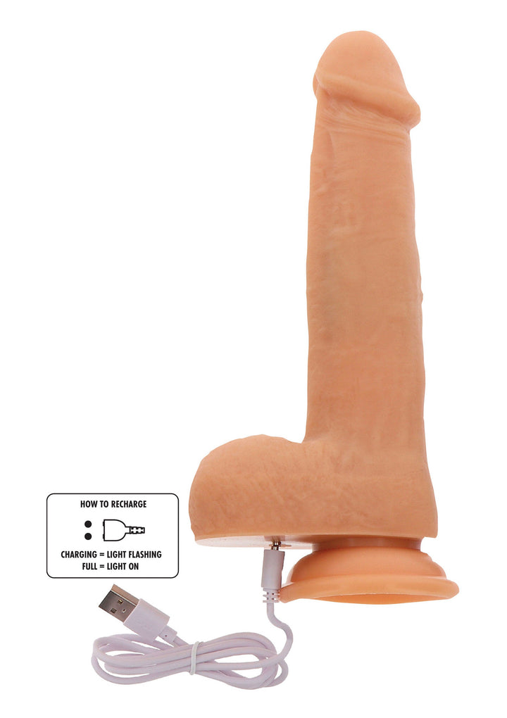 Naked Beaded Dildo Silicone 21 cm - Huidskleur - afbeelding 6