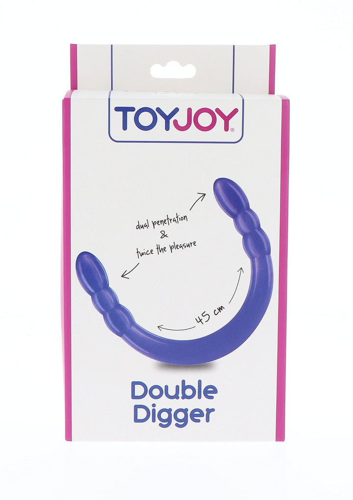 Double Digger Dong 45 cm - Paars - afbeelding 3
