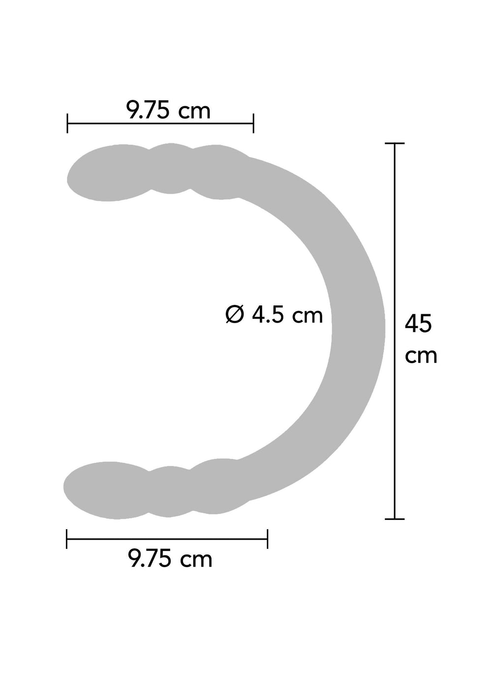 Double Digger Dong 45 cm - Paars - afbeelding 2