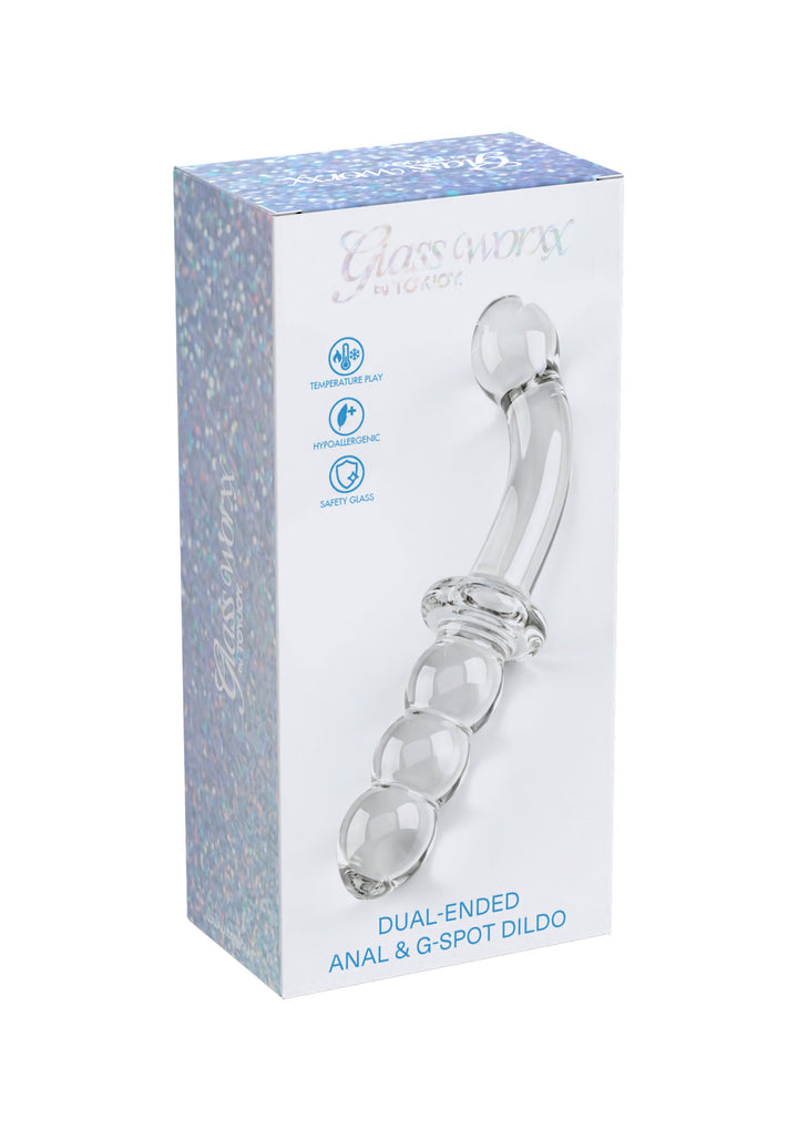 ToyJoy Glass Worxx Dual-Ended Anal & G-spot Dong