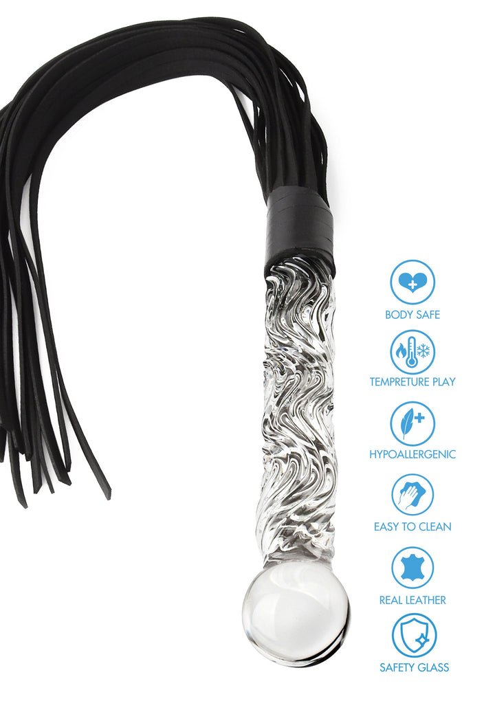 ToyJoy Crystal Leather Whip zweep