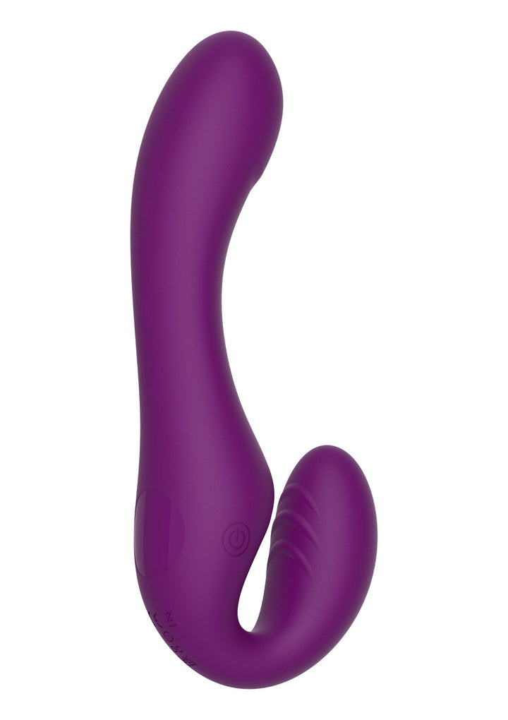 Strapless Strap-On Pulse Vibrator - Paars - afbeelding 6