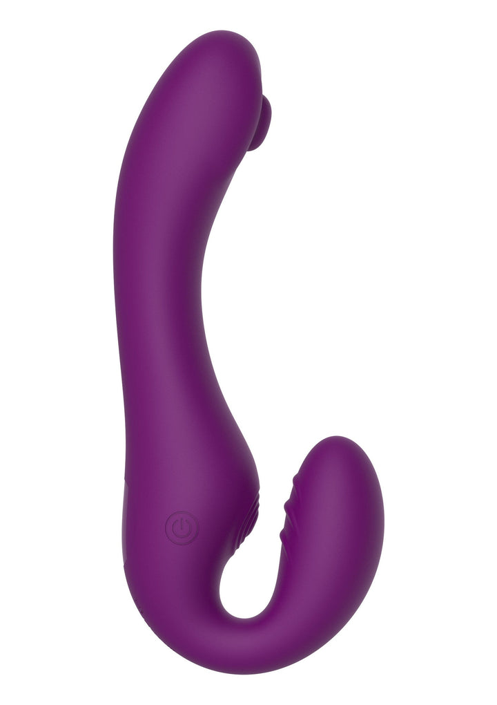 Strapless Strap-On Pulse Vibrator - Paars - afbeelding 7