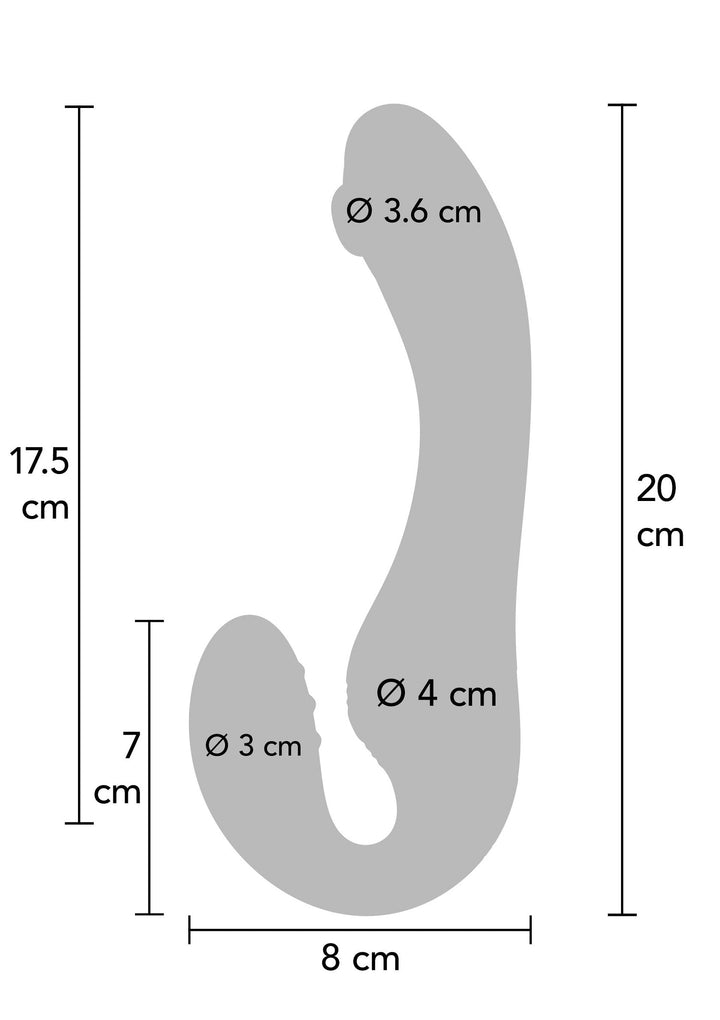 Strapless Strap-On Pulse Vibrator - Paars - afbeelding 4