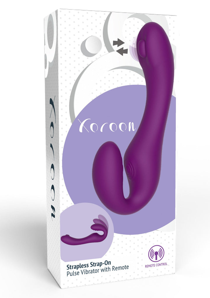 Strapless Strap-On Pulse Vibrator - Paars - afbeelding 3