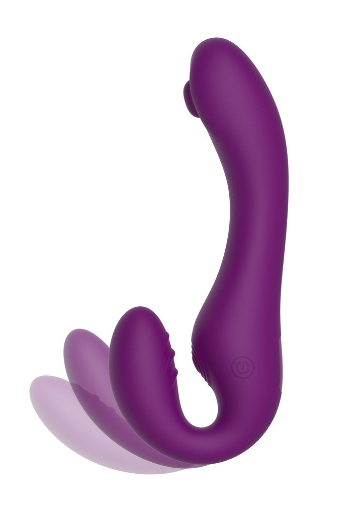 Strapless Strap-On Pulse Vibrator - Paars - afbeelding 14