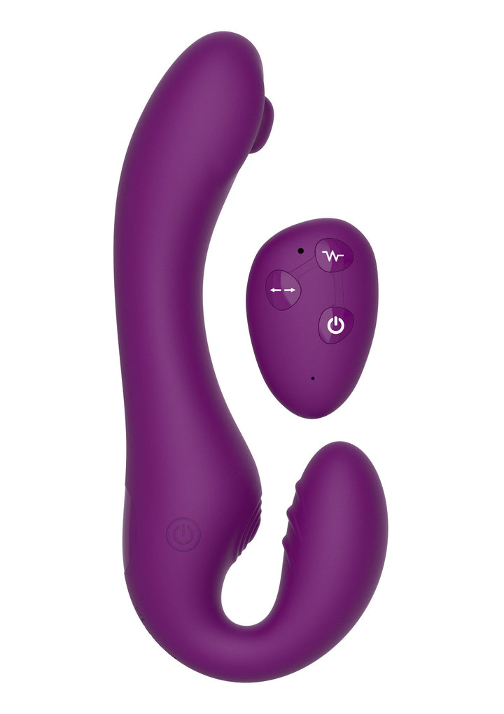 Strapless Strap-On Pulse Vibrator - Paars - afbeelding 15