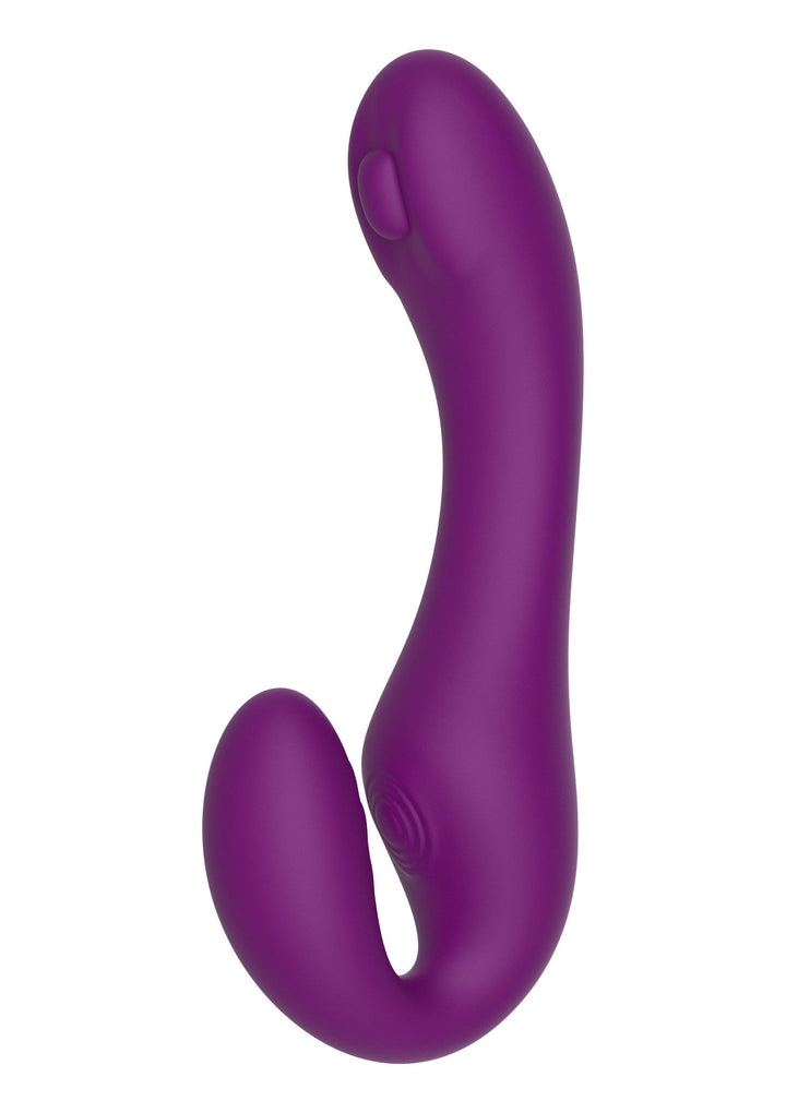 Strapless Strap-On Pulse Vibrator - Paars - afbeelding 16