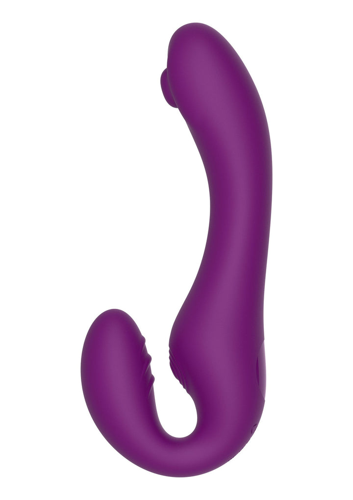 Strapless Strap-On Pulse Vibrator - Paars - afbeelding 17