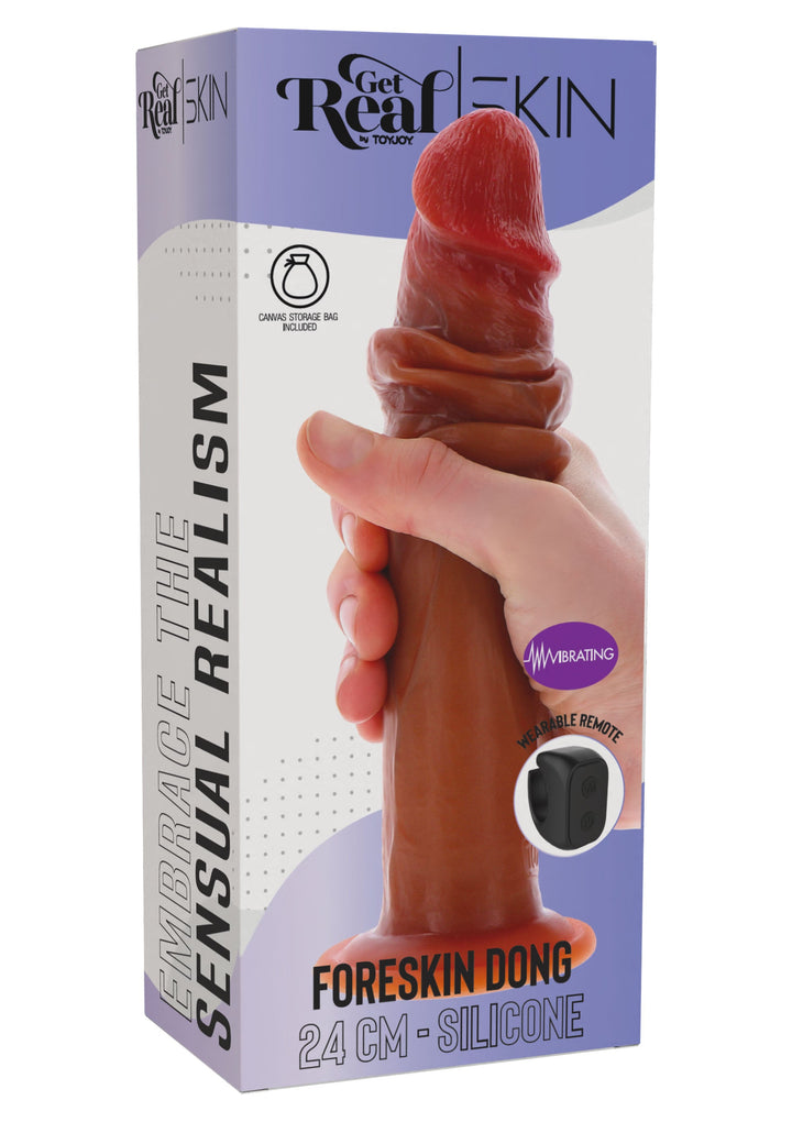 ToyJoy Realistische Vibrerende Foreskin Dildo XL Caramel - productfoto 18 | SIN&LACE