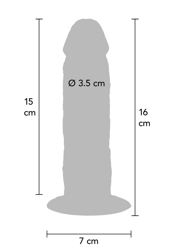 Foreskin Dong Silicone 15 cm - Caramel - afbeelding 2
