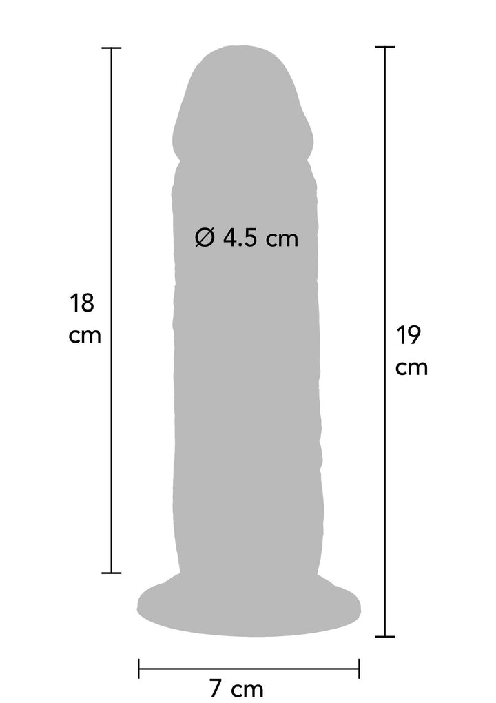 Foreskin Dong Silicone 19 cm - Caramel - afbeelding 2