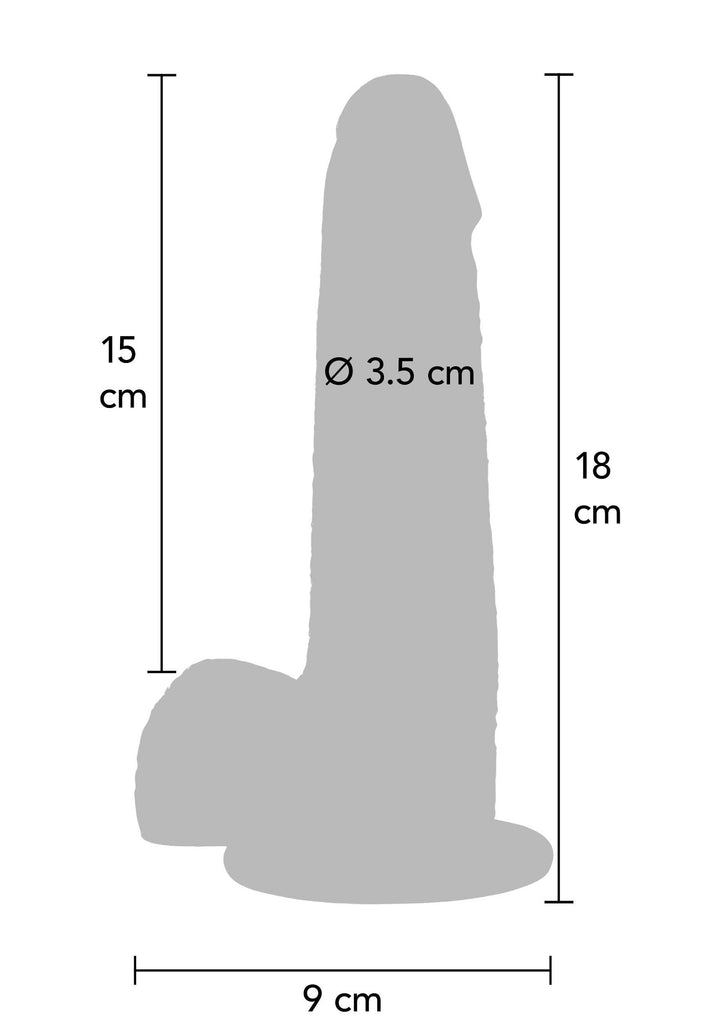 Foreskin Dildo Silicone 18 cm - Caramel - afbeelding 2