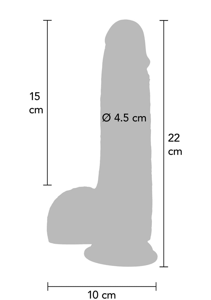 Foreskin Dildo Silicone 20 cm - Caramel - afbeelding 8