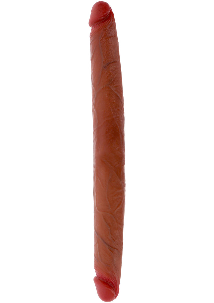 Foreskin Double Dong Silicone 40 cm - Caramel - afbeelding 4