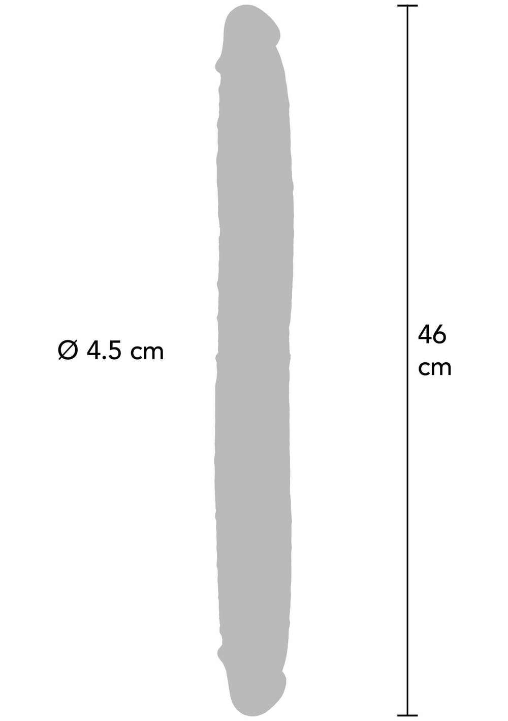 Foreskin Double Dong Silicone 46 cm - Caramel - afbeelding 2