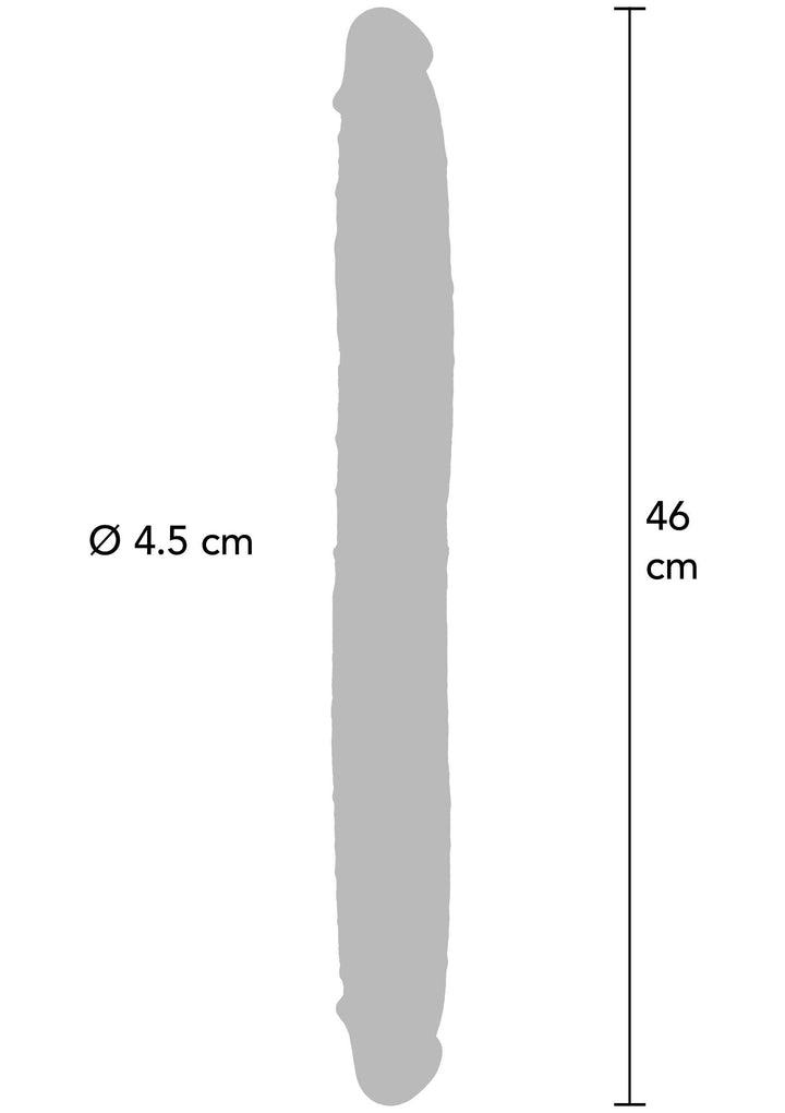 Foreskin Double Dong Silicone 46 cm - Caramel - afbeelding 2