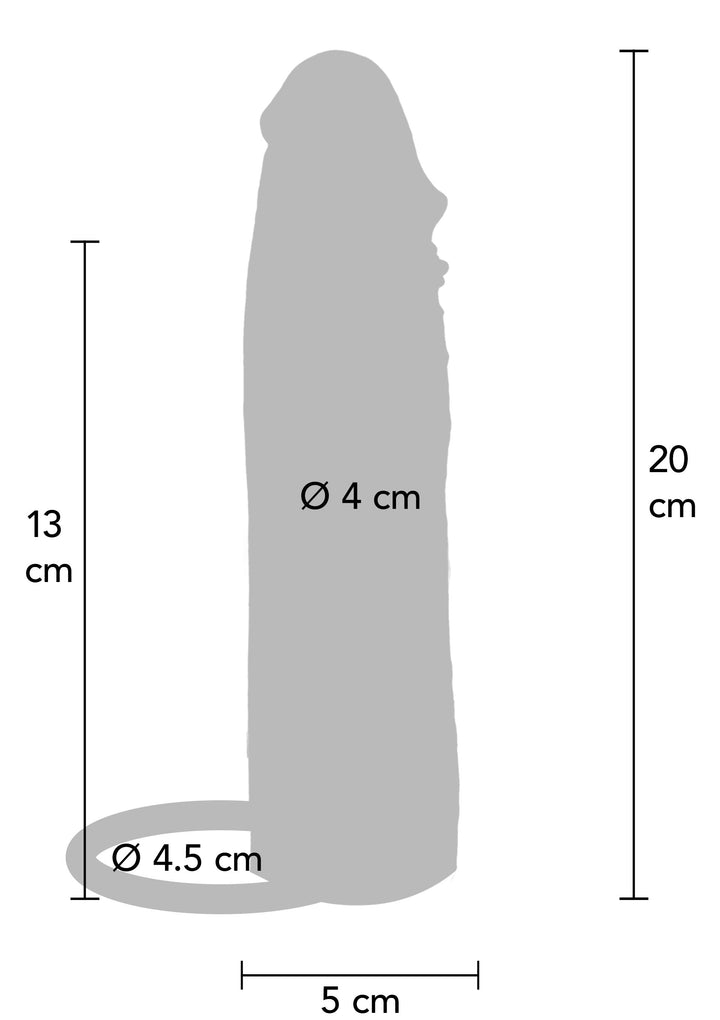 Hydrated Skin Penis Sleeve Silicone 20 cm