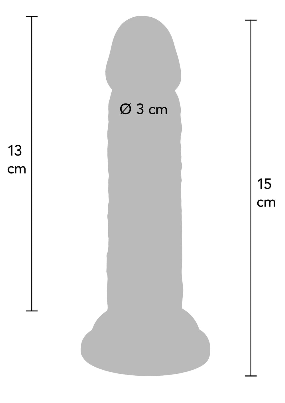 Deluxe Dual Density Dong TPE 15 cm - Huidskleur - afbeelding 2
