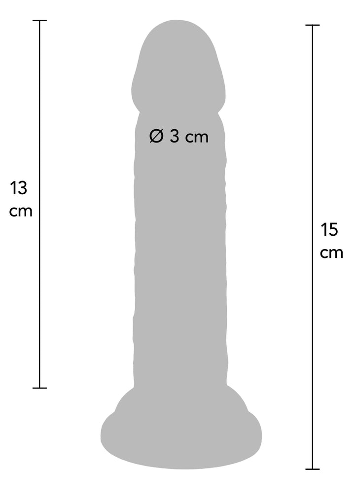 Deluxe Dual Density Dong TPE 15 cm - Huidskleur - afbeelding 2