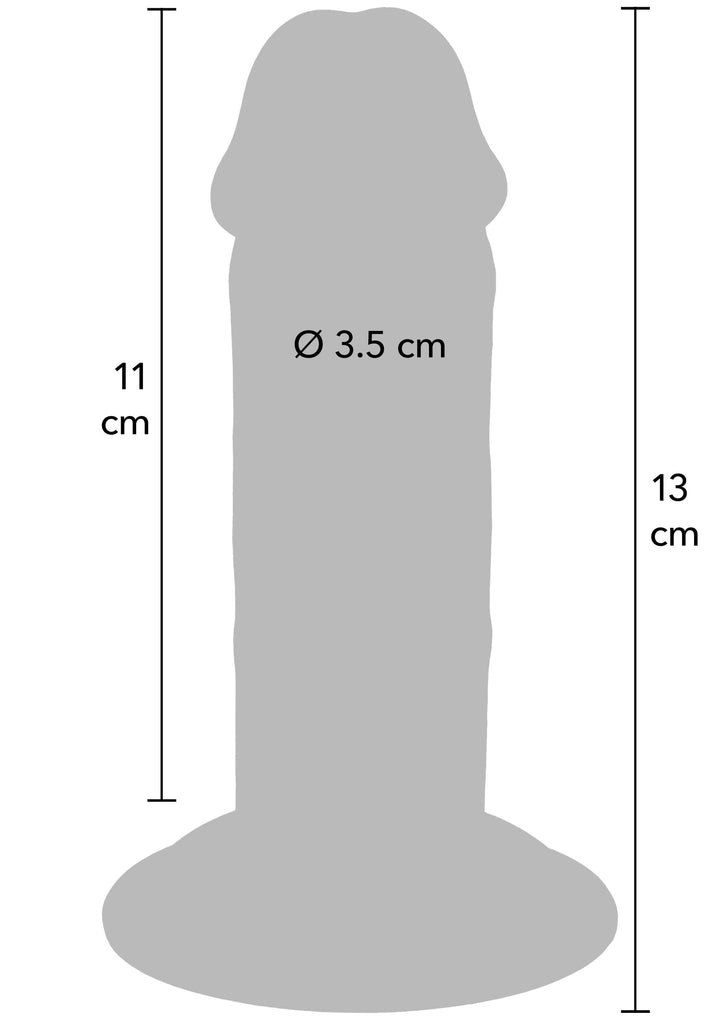 Deluxe Dual Density Thick Dong TPE 13 cm - Huidskleur - afbeelding 4