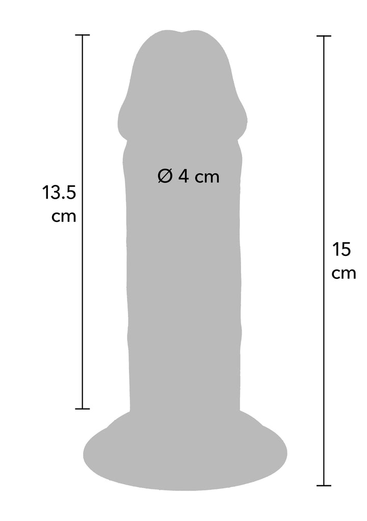 Deluxe Dual Density Thick Dong TPE 15 cm - Huidskleur - afbeelding 4